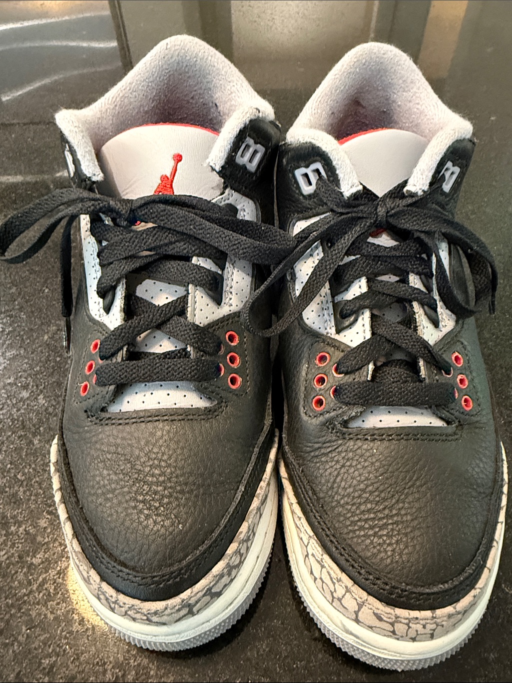 Nike Kids Black/Gray/Red Retro Style Sneakers